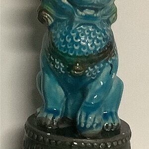 Ceramic Blue Reptile Figurine